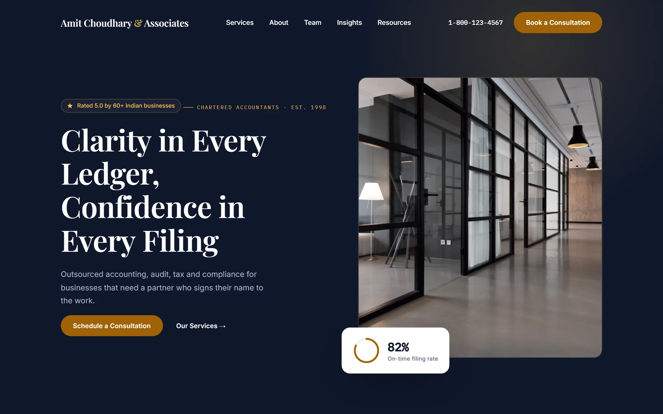 Screenshot of the Amit Choudhary website